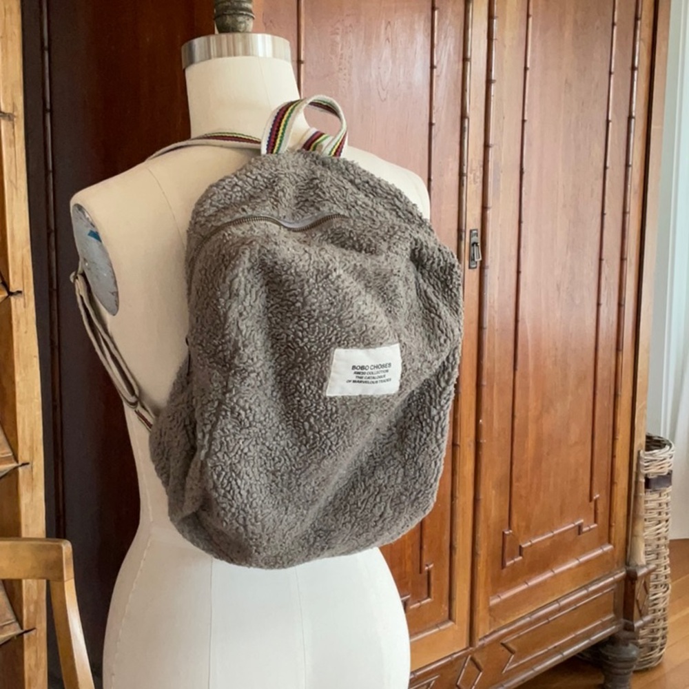 Bobo Choses AW20 Collection Gray Fleece Backpack